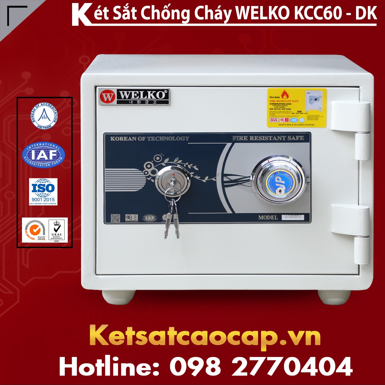 Két Sắt Gia Lai WELKO KCC60 - DK White
