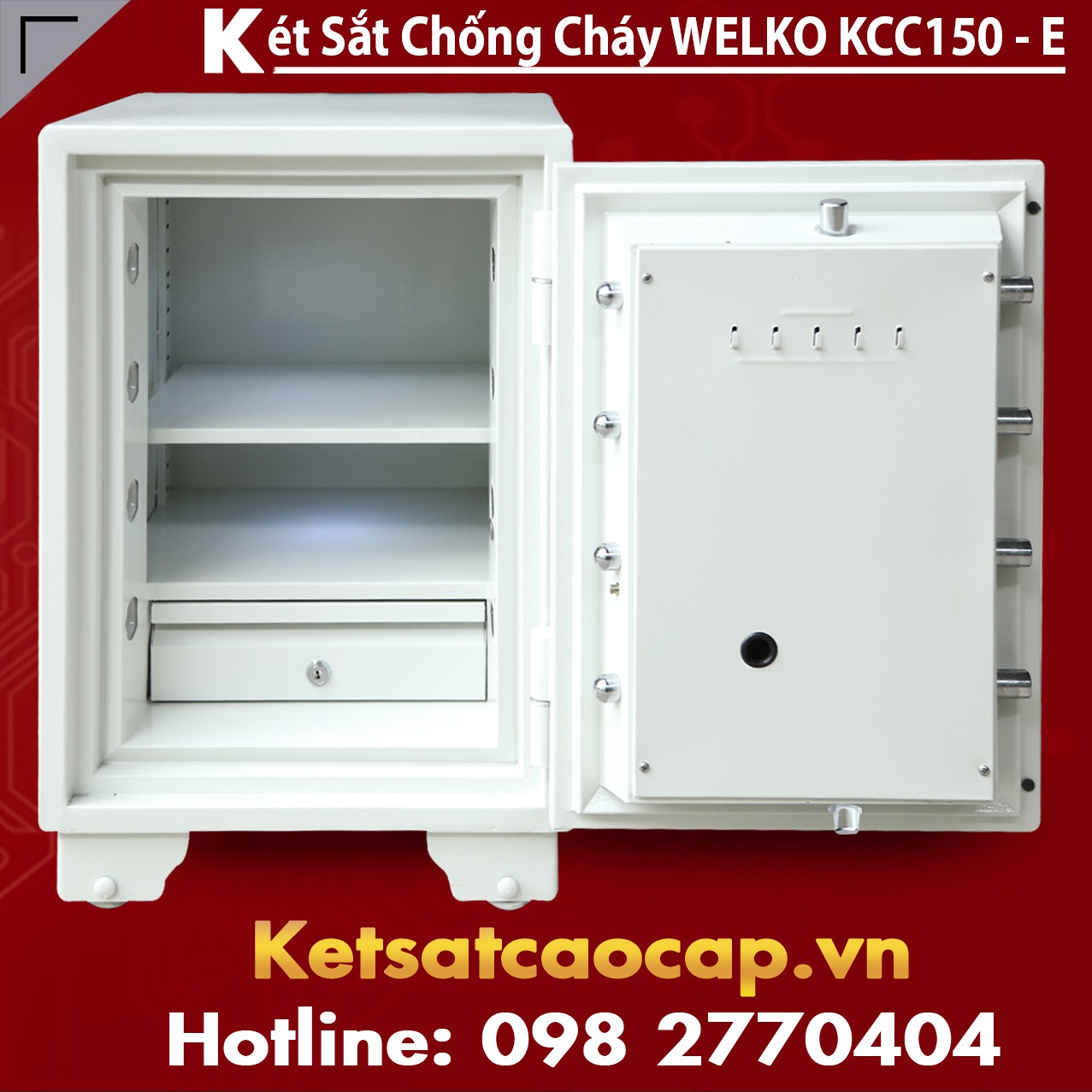 Két Sắt Giá Rẻ KCC150 E Silver - White