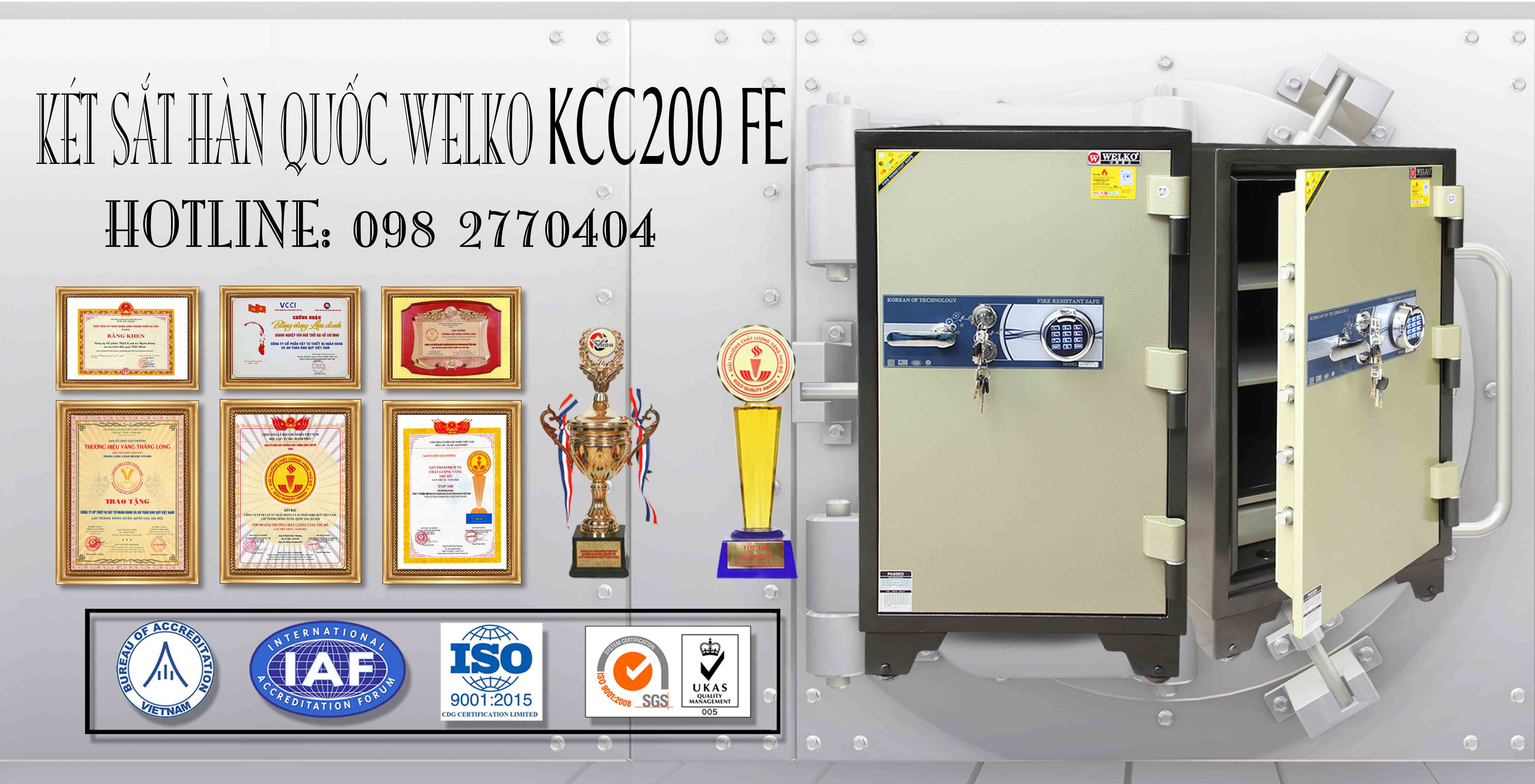 hình ảnh sản phẩm Két Sắt Nhà Hàng WELKO KCC200 - FE