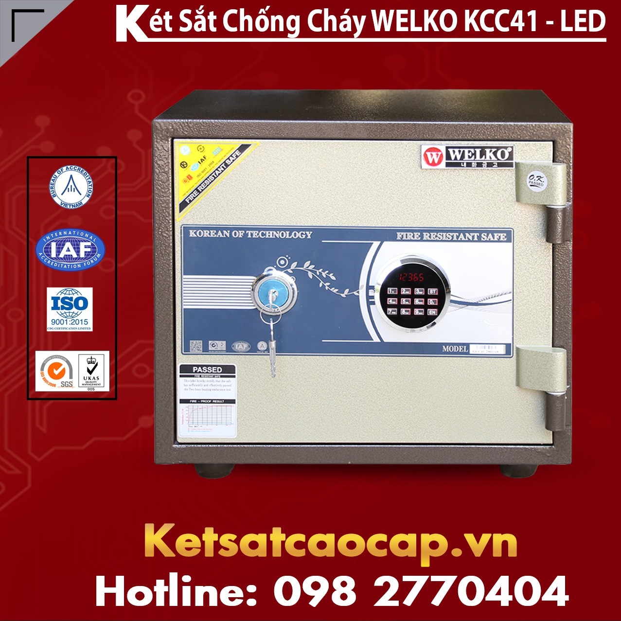 Két Sắt Huyện Bình Liêu WELKO KCC41 - LED