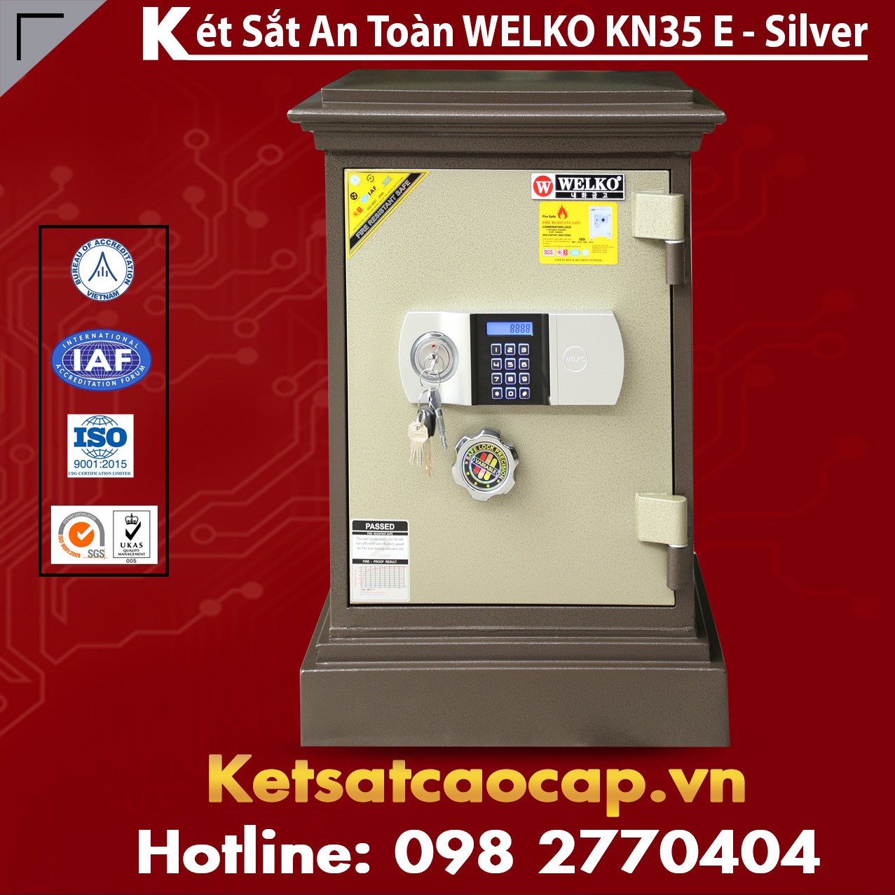 Két Sắt Huyện Kim Thành WELKO KN35 - E Silver