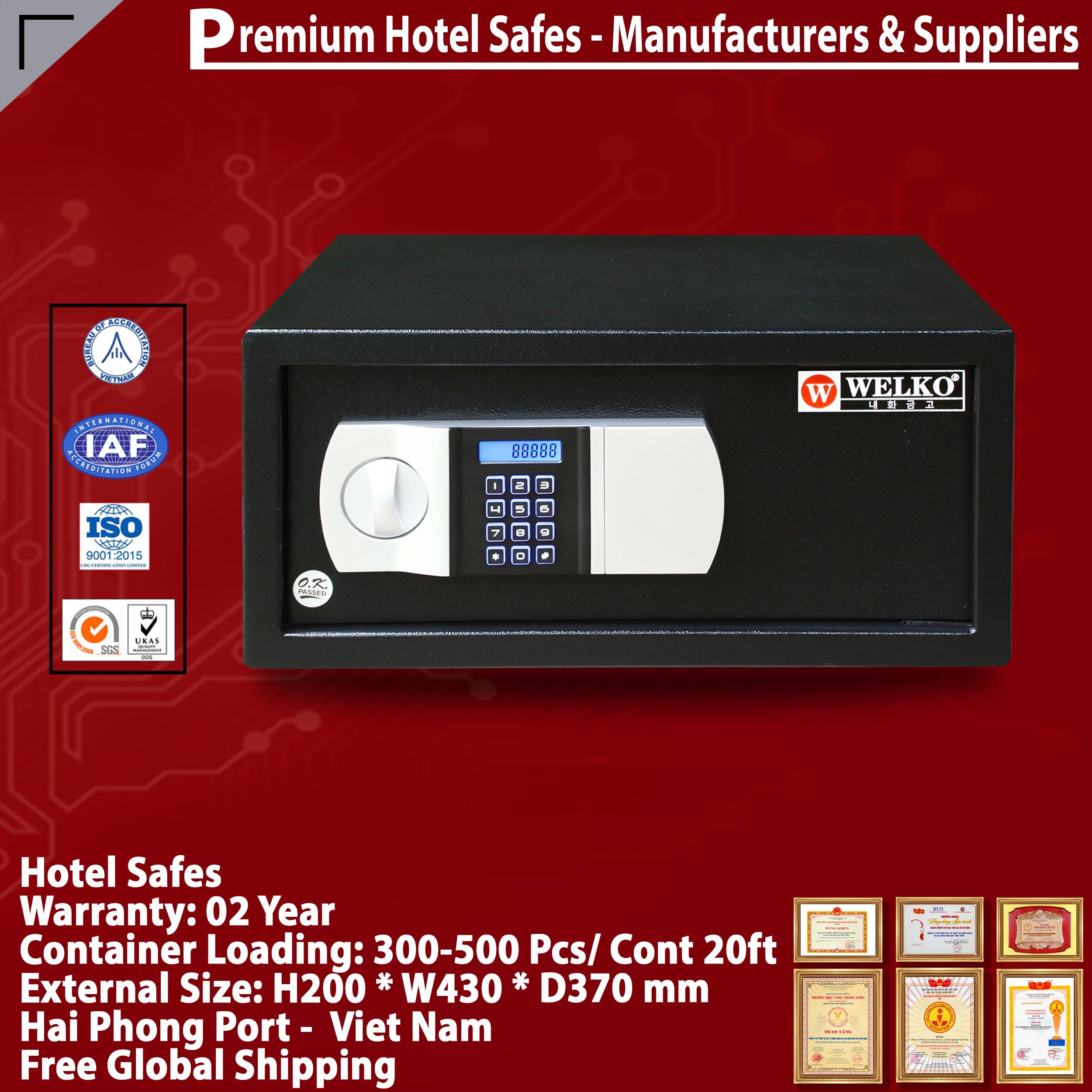 Buy Best Hotel Safe For Home Factory Direct & Fast Shipping‎g‎ WELKO, Safes For Hotels From Ireland's