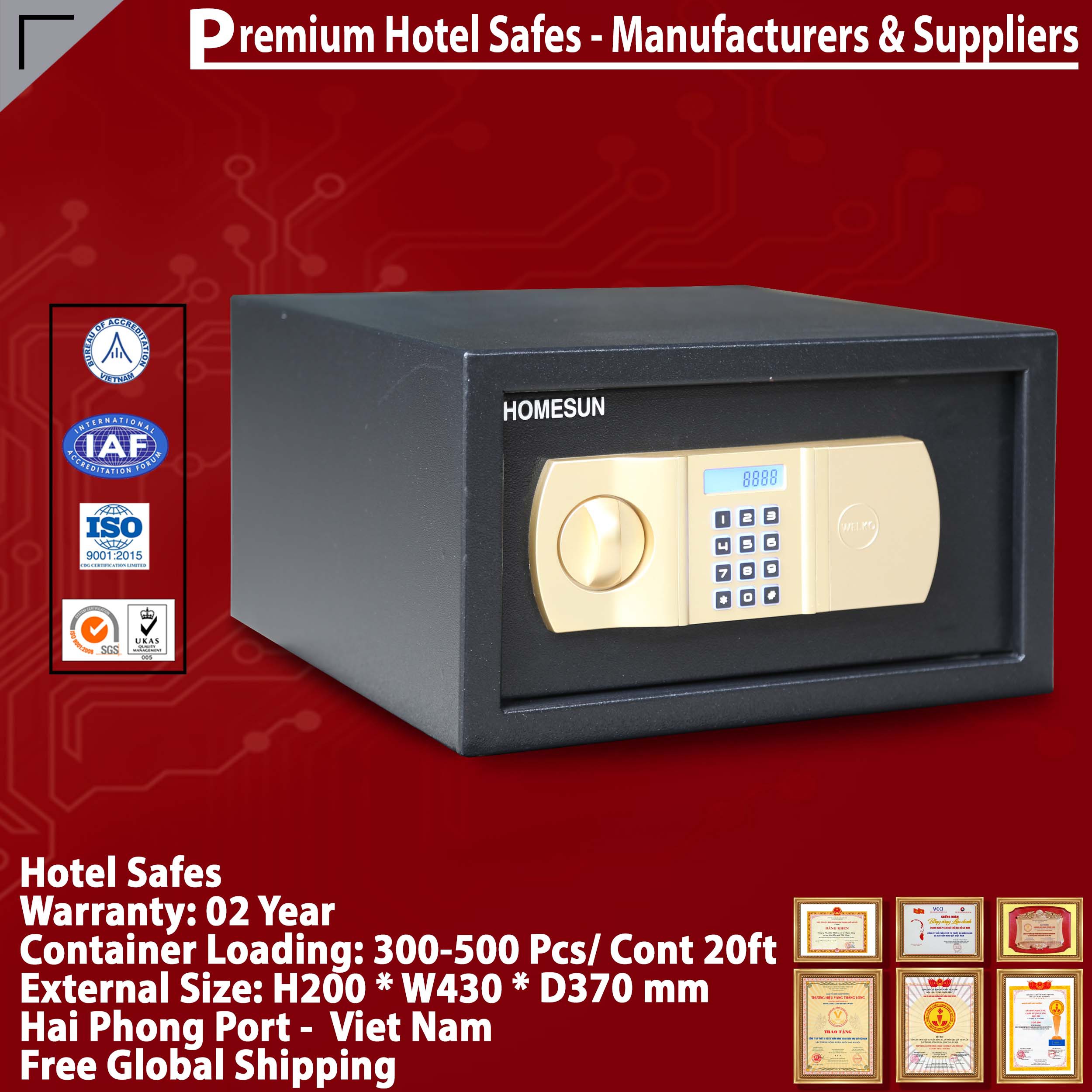 Safes in Hotel Manufacturing Facility