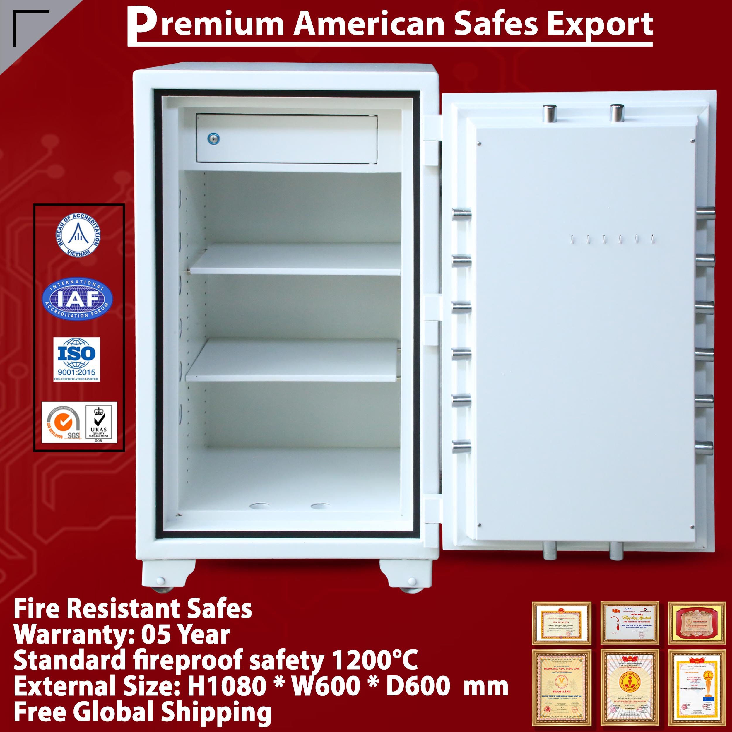 Premium Safe Box WELKO US1080 DK