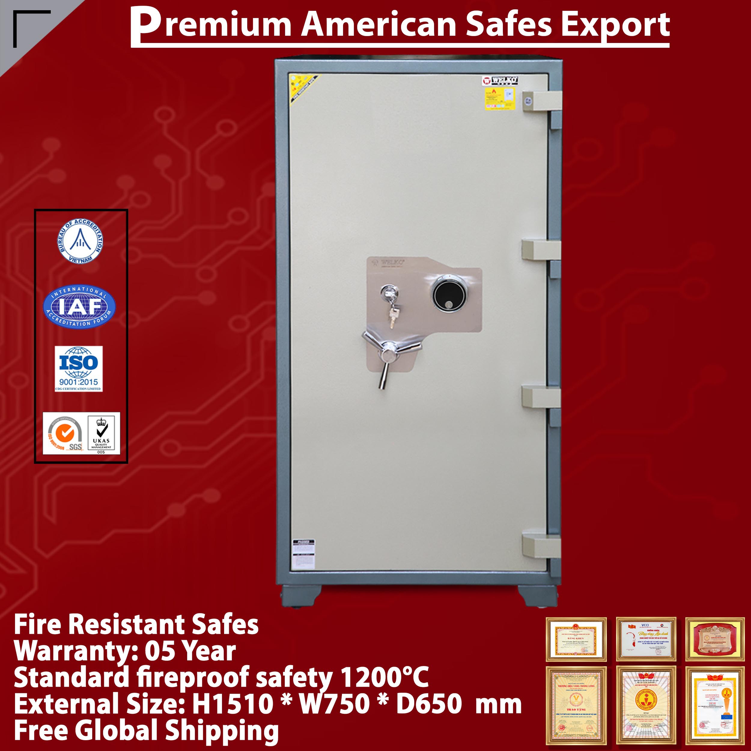 Premium Safe Box WELKO US1510 DK