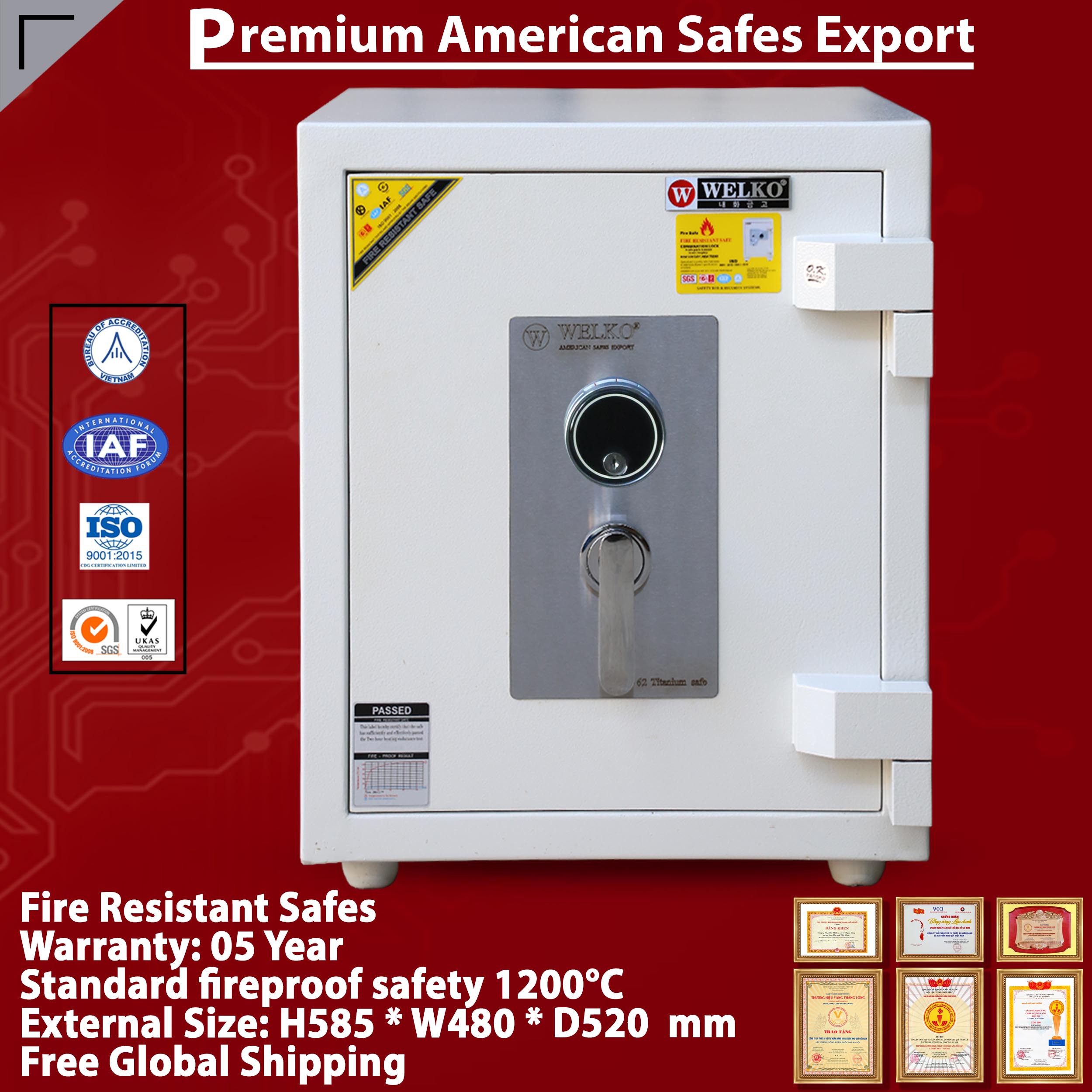 Premium Safe Box WELKO US620 DK