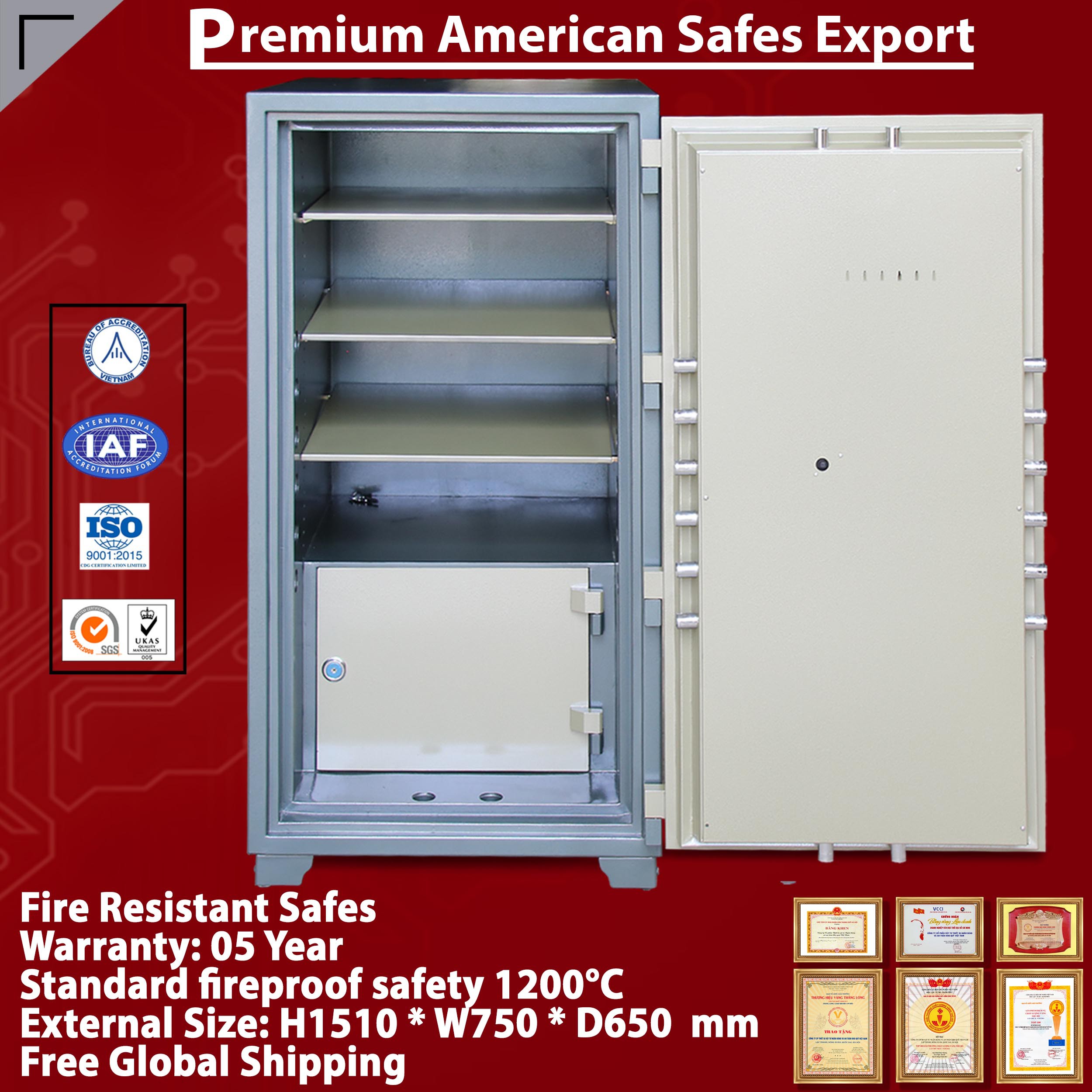 Premium Safe Box - Két Sắt WELKO Xuất Khẩu chất lượng