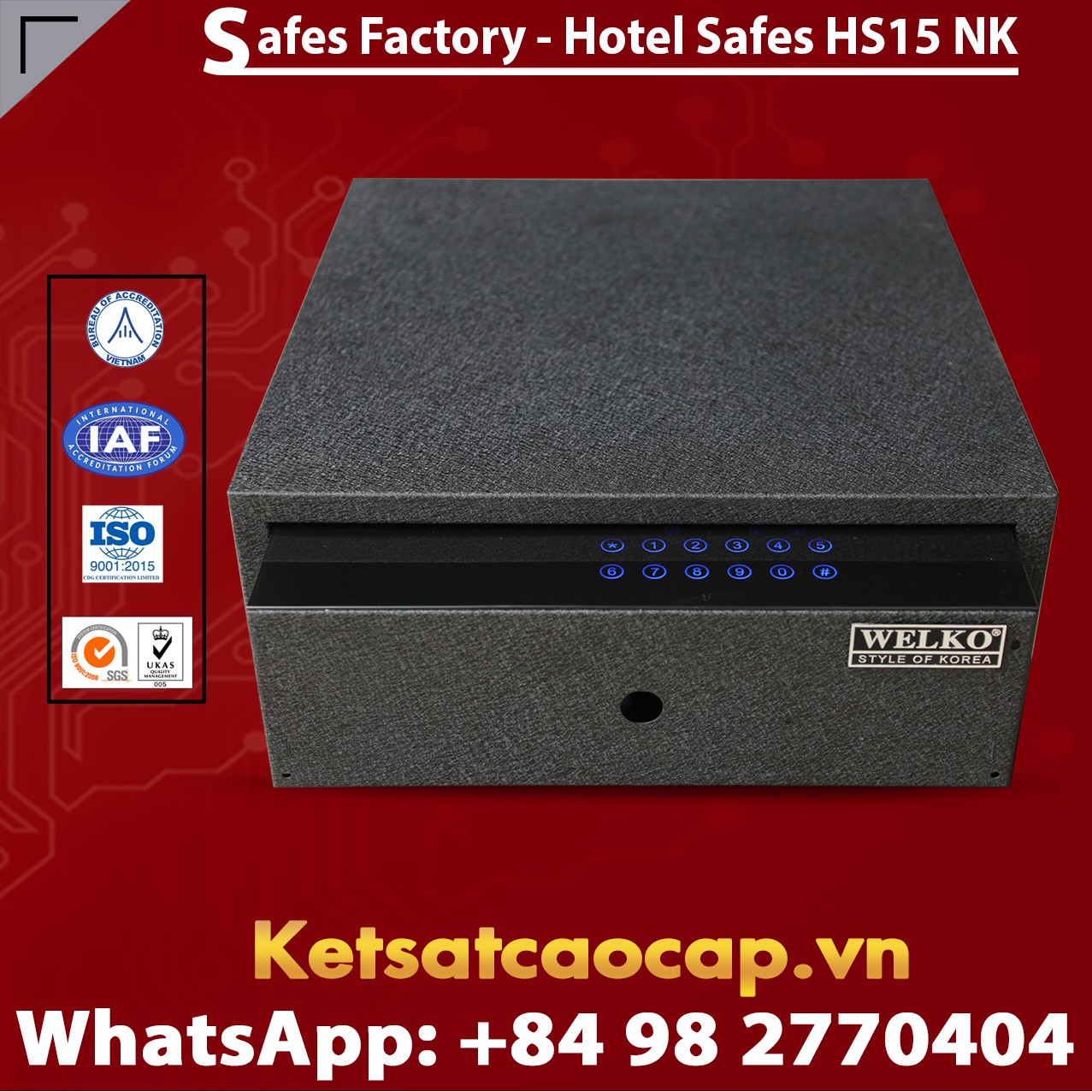 Portable Hotel Safes WELKO HS15 NK