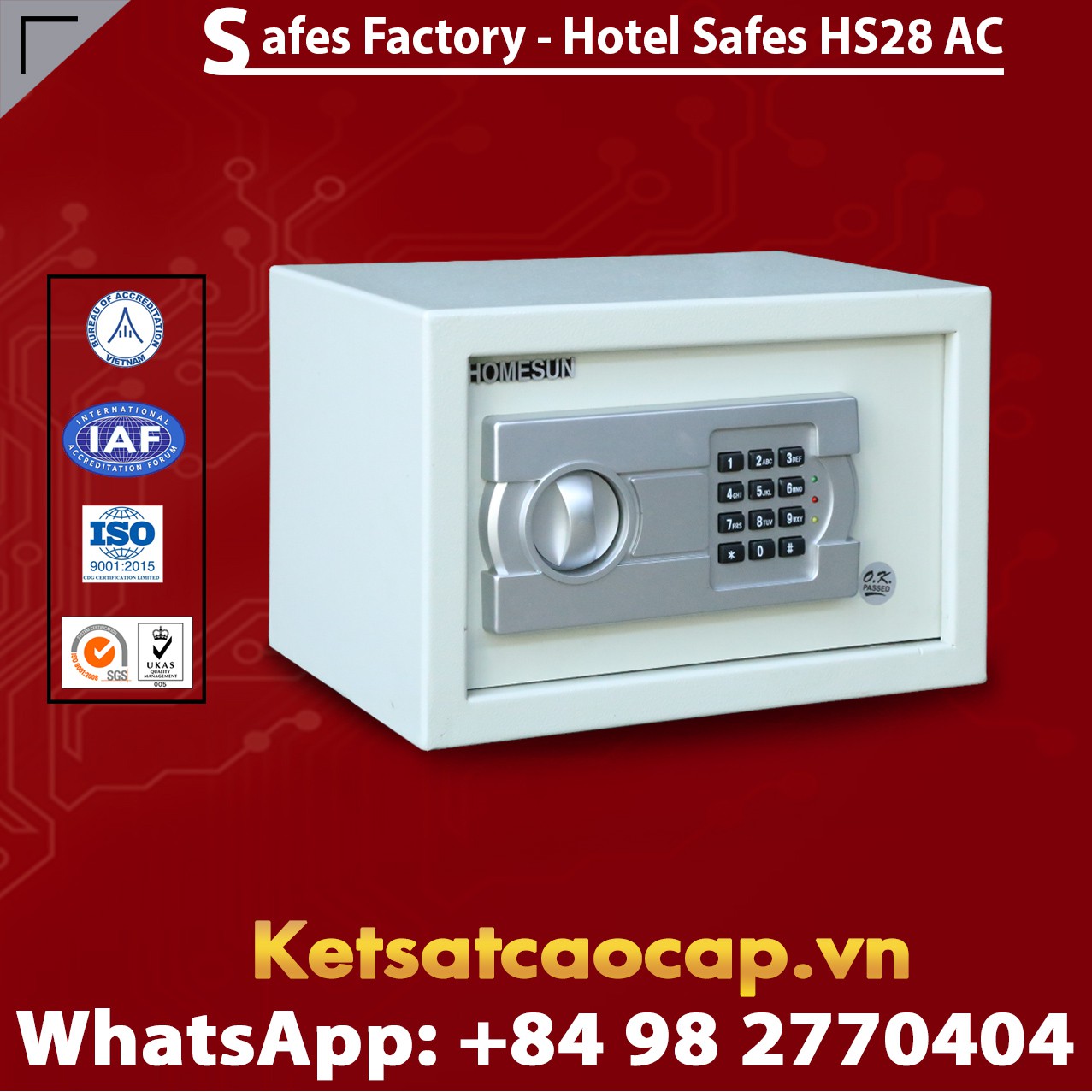 Portable Hotel Safes HOMESUN HS28 AC