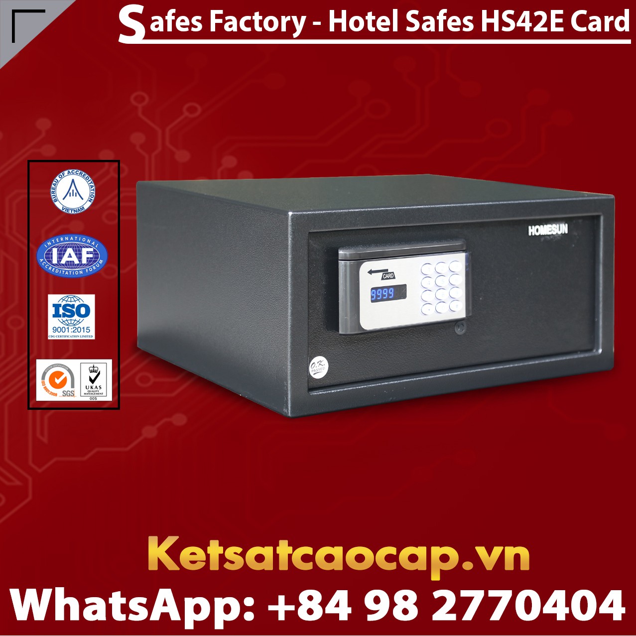 Két Sắt Khách Sạn Hotel Safes HOMESUN HS42 E Card