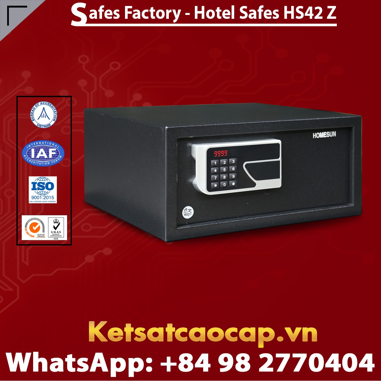 Két Sắt Khách Sạn Hotel Safes HOMESUN HS42 Z