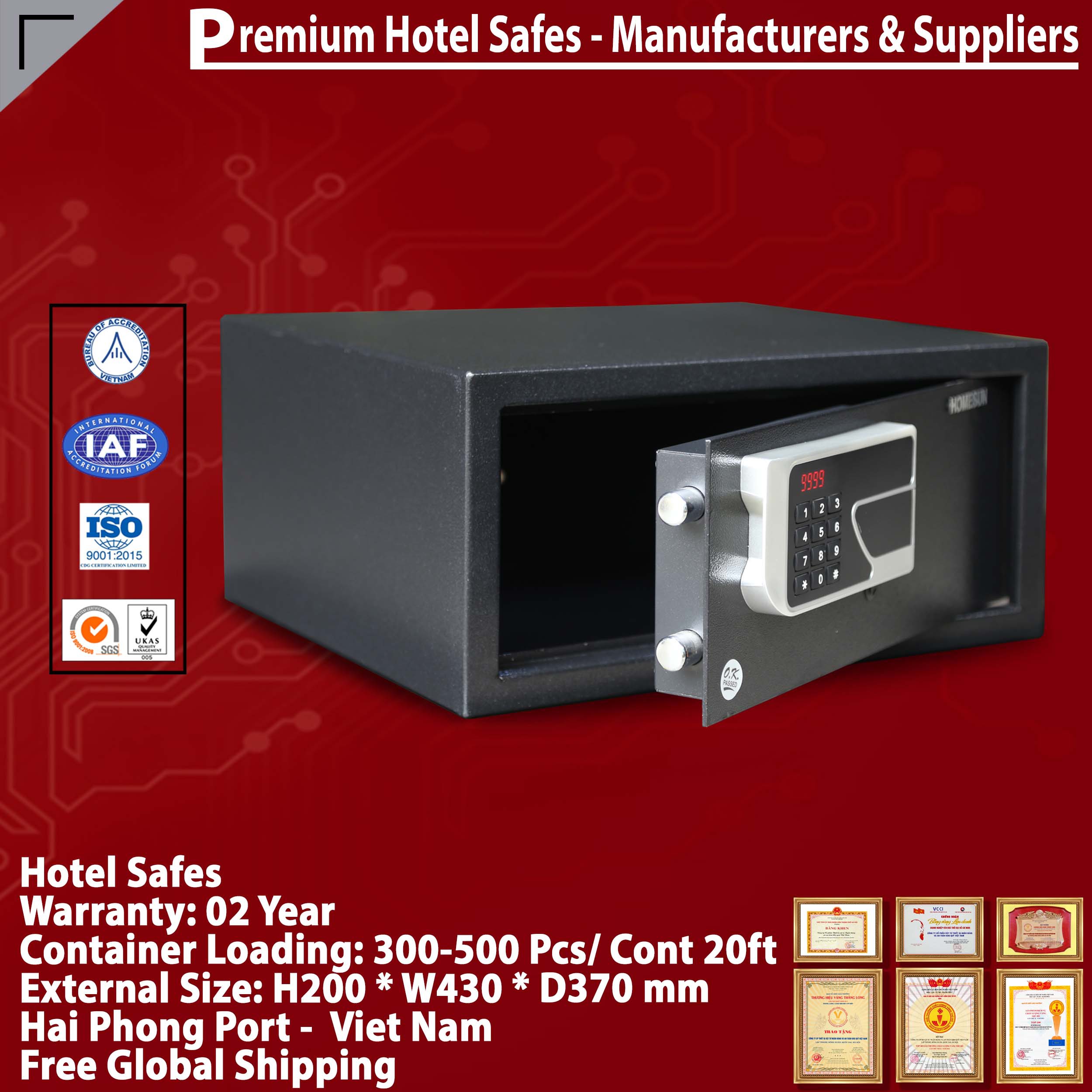 Hotel Room Safe High Quality Price Ratio‎