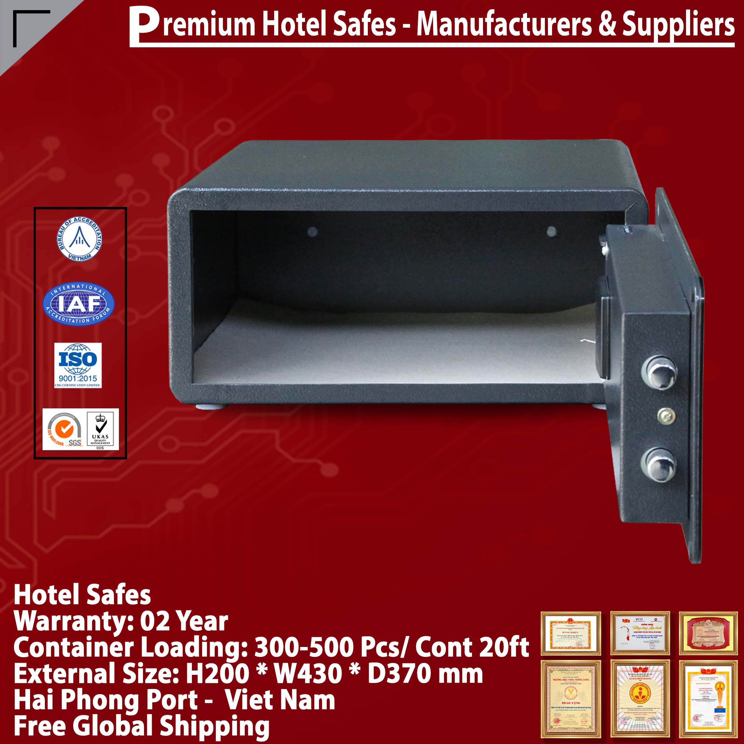 Portable Hotel Safes Made In Viet Nam