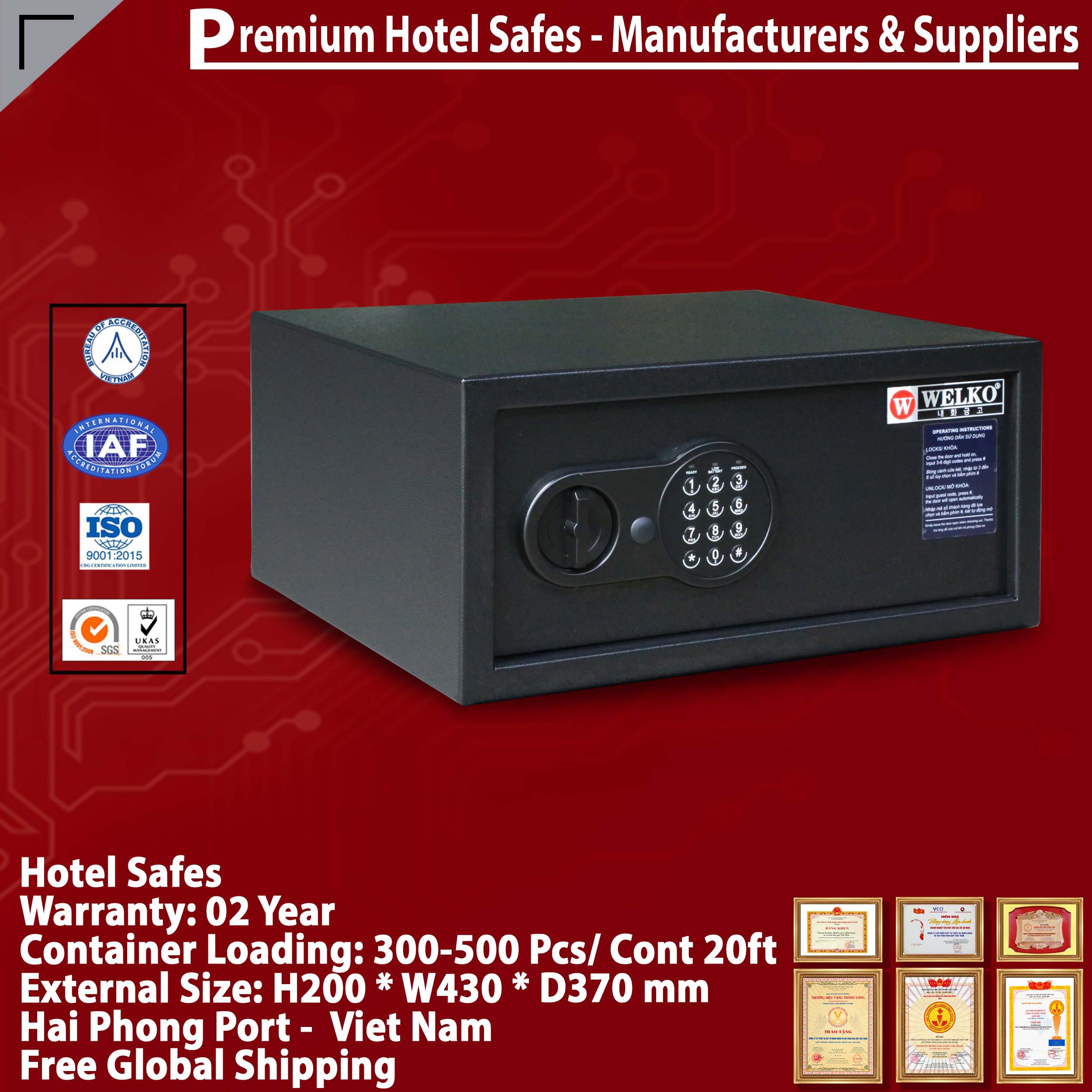 Fireproof Hotel Safe Manufacturing Facility