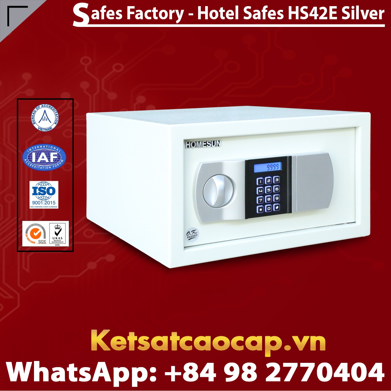 Best Sellers In Hotel Safes HOMESUN HS42 E Silver
