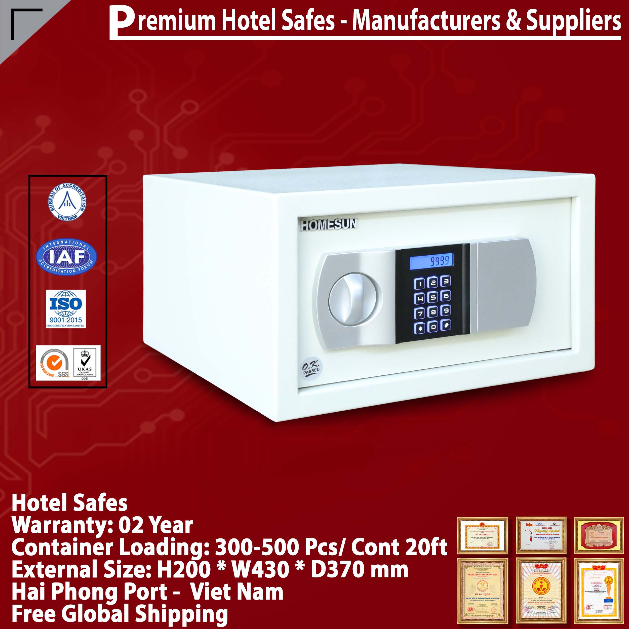 Fireproof Hotel Safe Manufacturing Facility