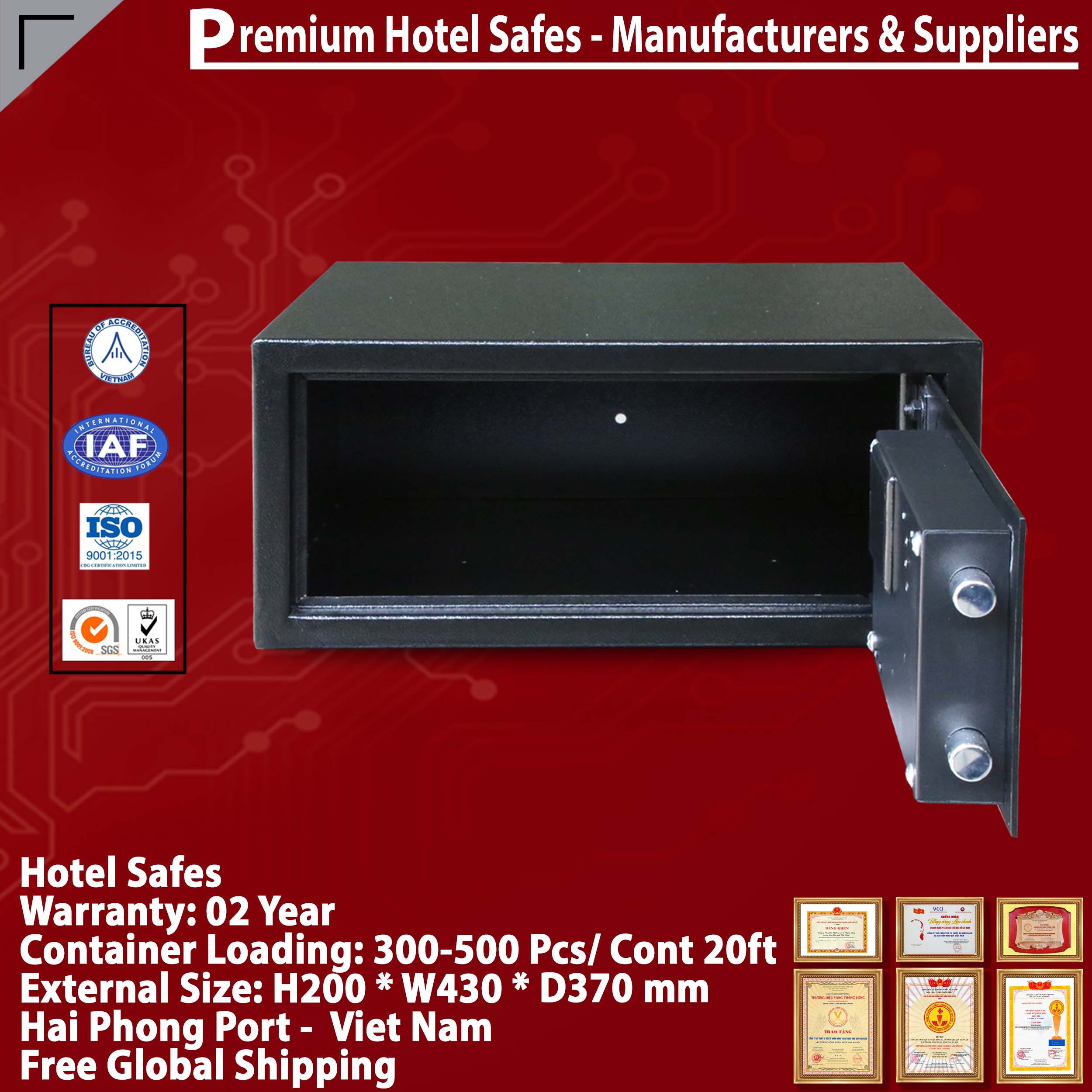 Portable Hotel Safes Made In Viet Nam