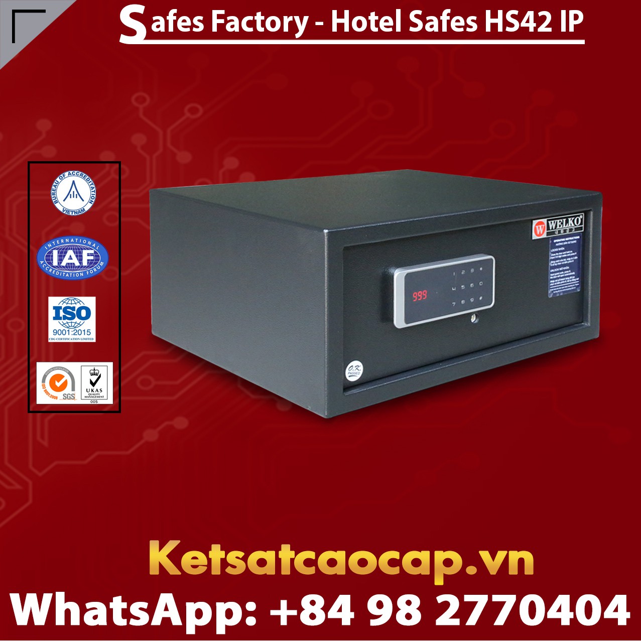 Safe in Hotel WELKO HS42 IP