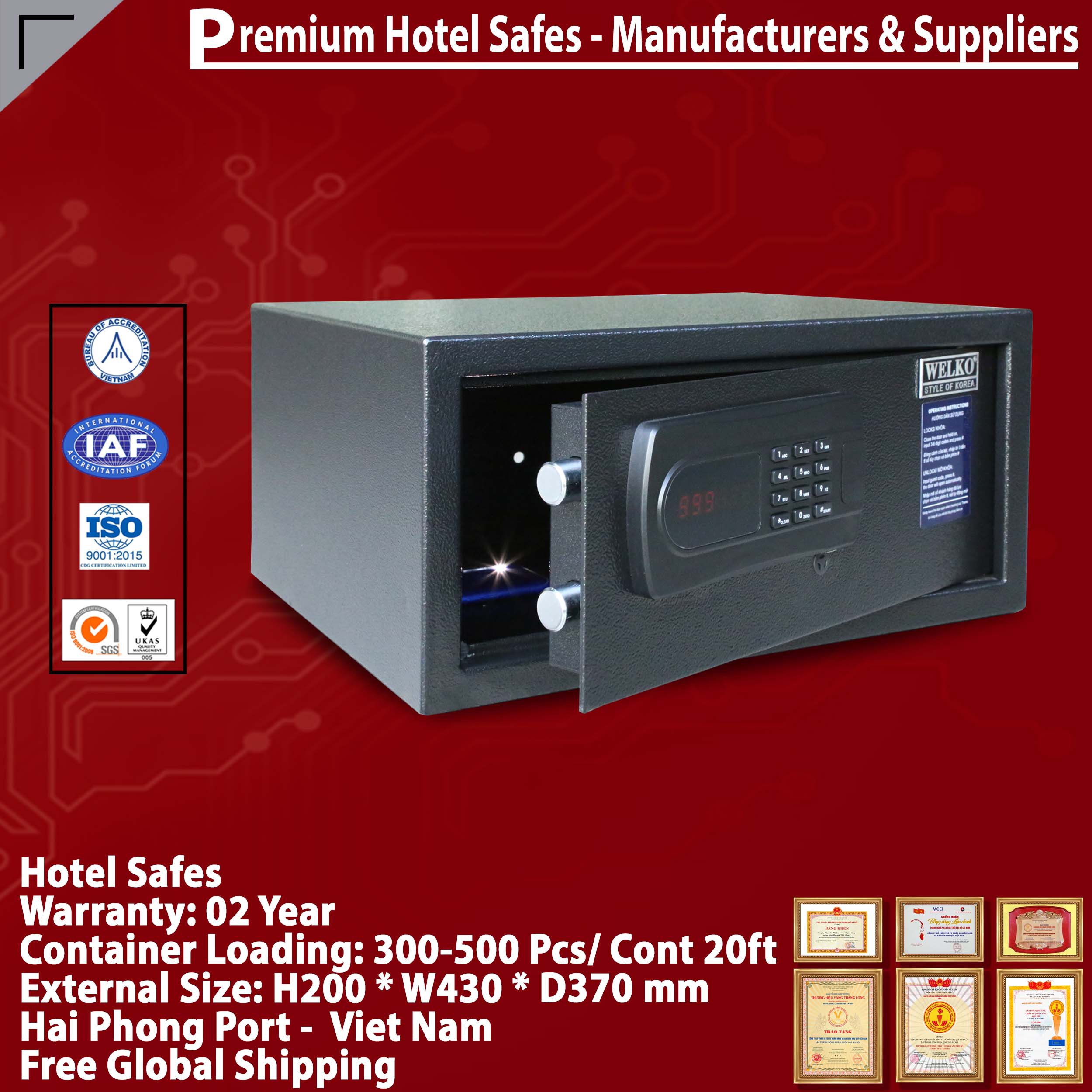 Best Sellers In Hotel Safes High Quality Price Ratio‎ Lock