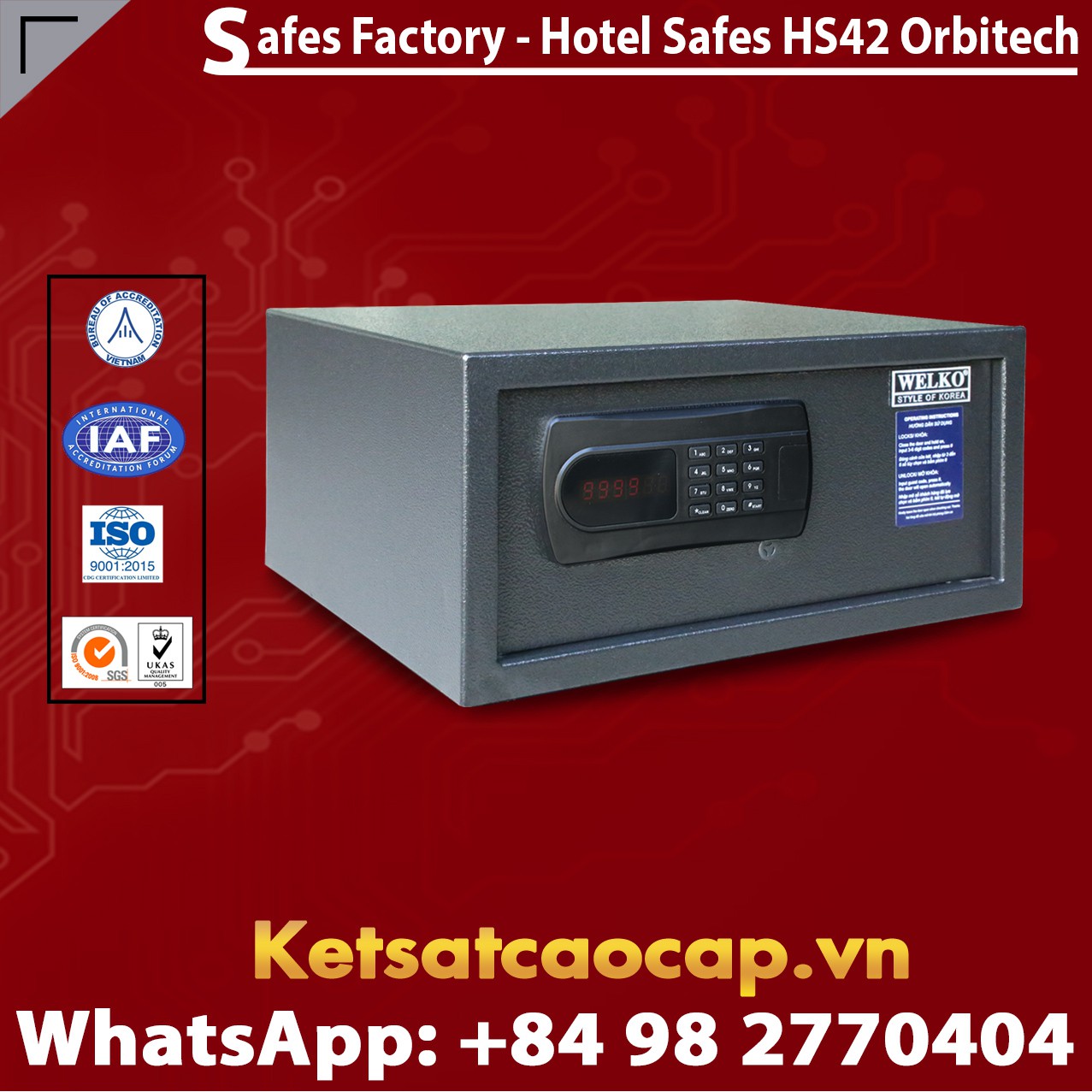 Hotel Safety Deposit Box WELKO HS42 Orbitech