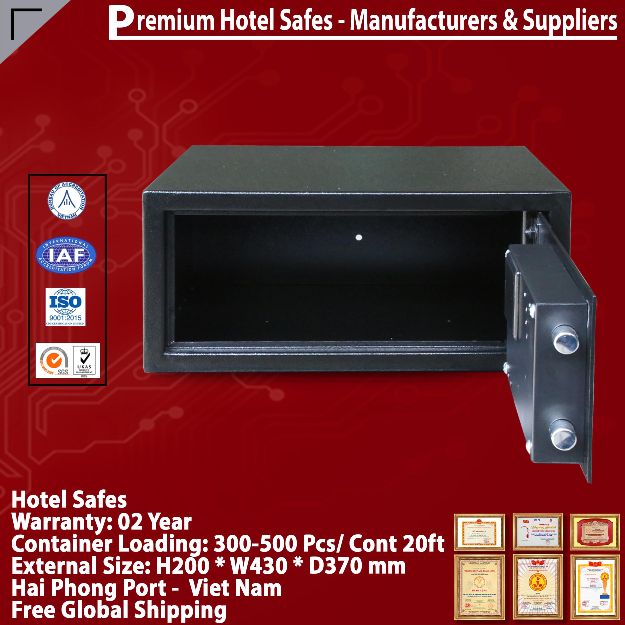 Best Hotel Safe For Home Made In Viet Nam Box