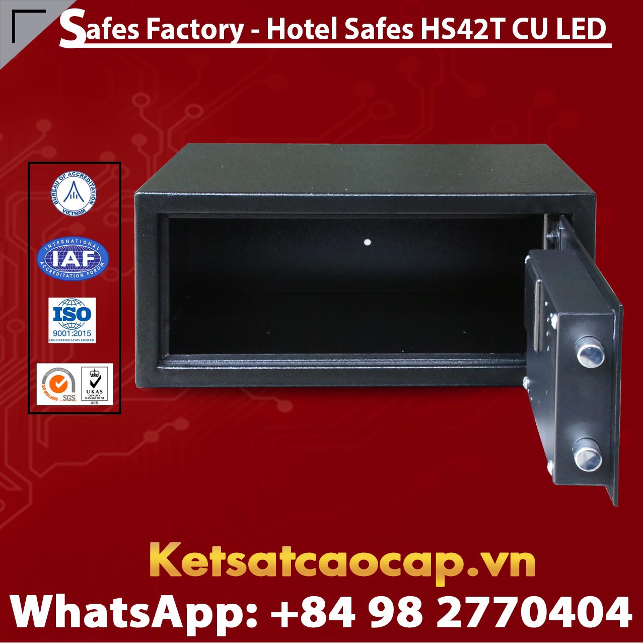 Hotel Safety Deposit Box HOMESUN HS42T CU LED