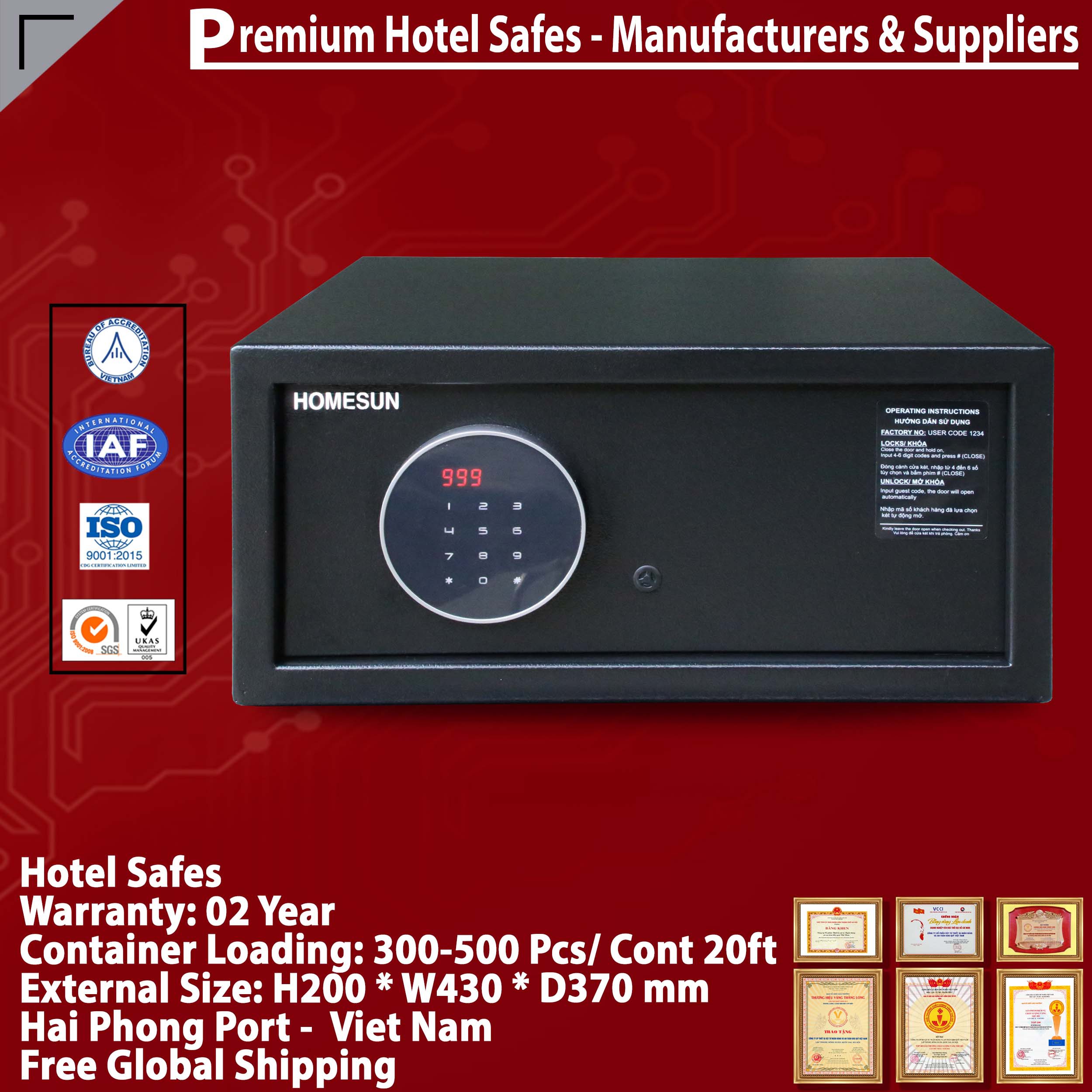 Hotel Safe Lock Factory Direct & Fast Shipping‎