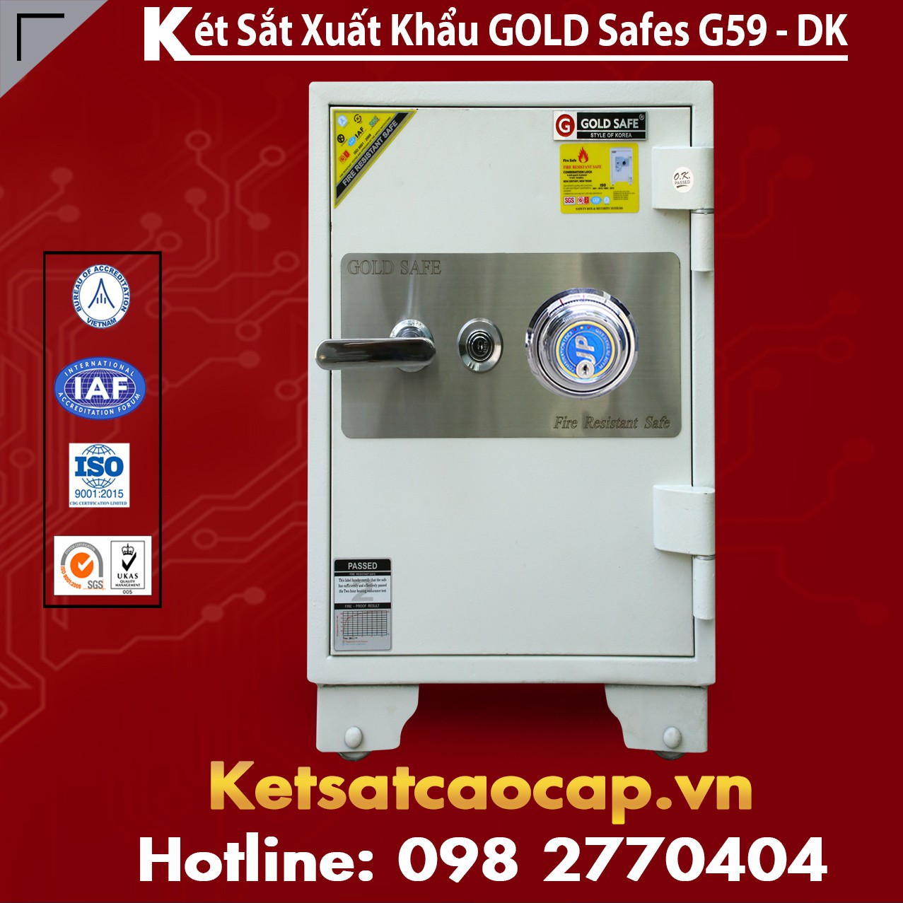 Két Sắt Phú Quý GOLD SAFES G590 DK White