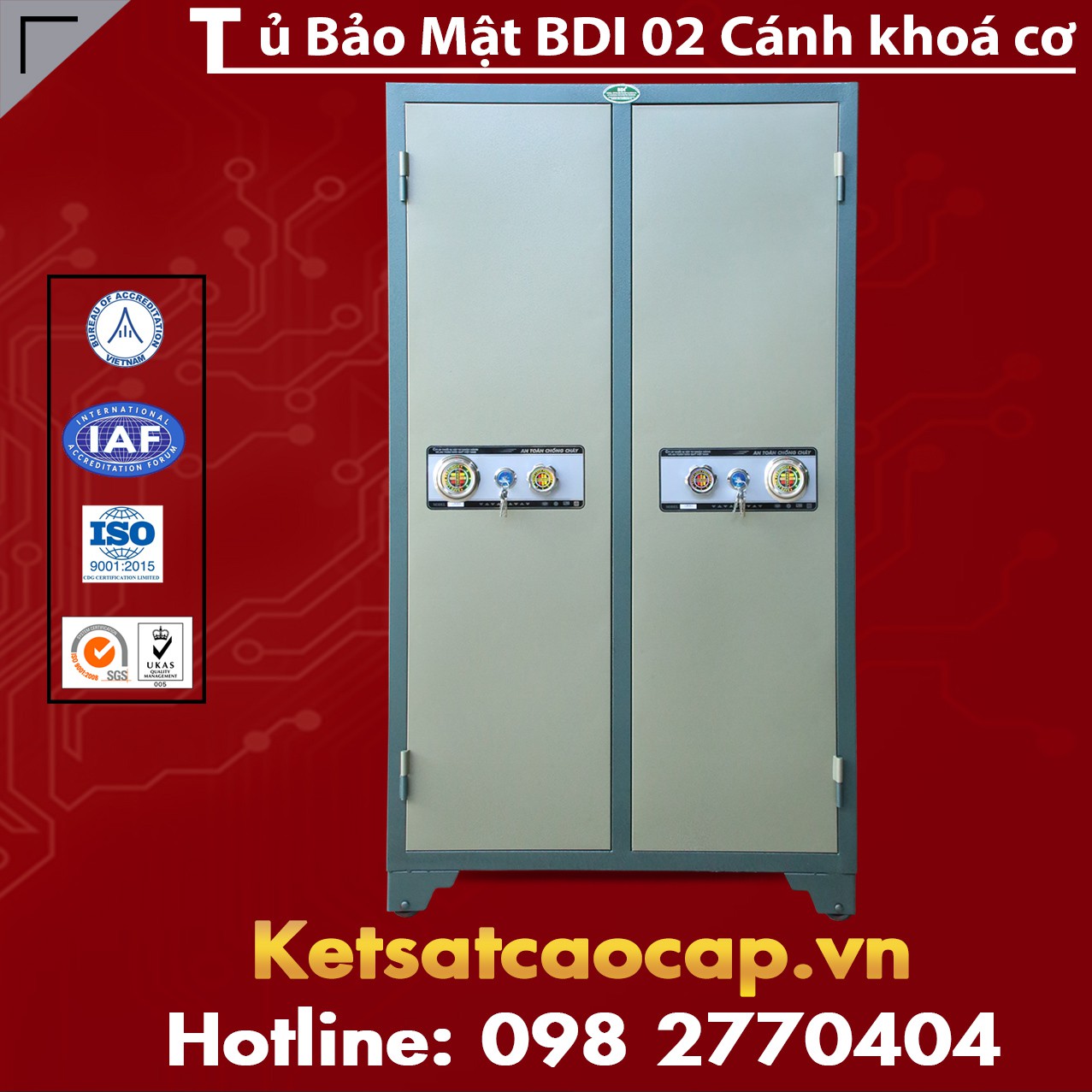Tủ Bảo Mật Ngân Hàng Steel Security Cabinet BDI NH2 - KC