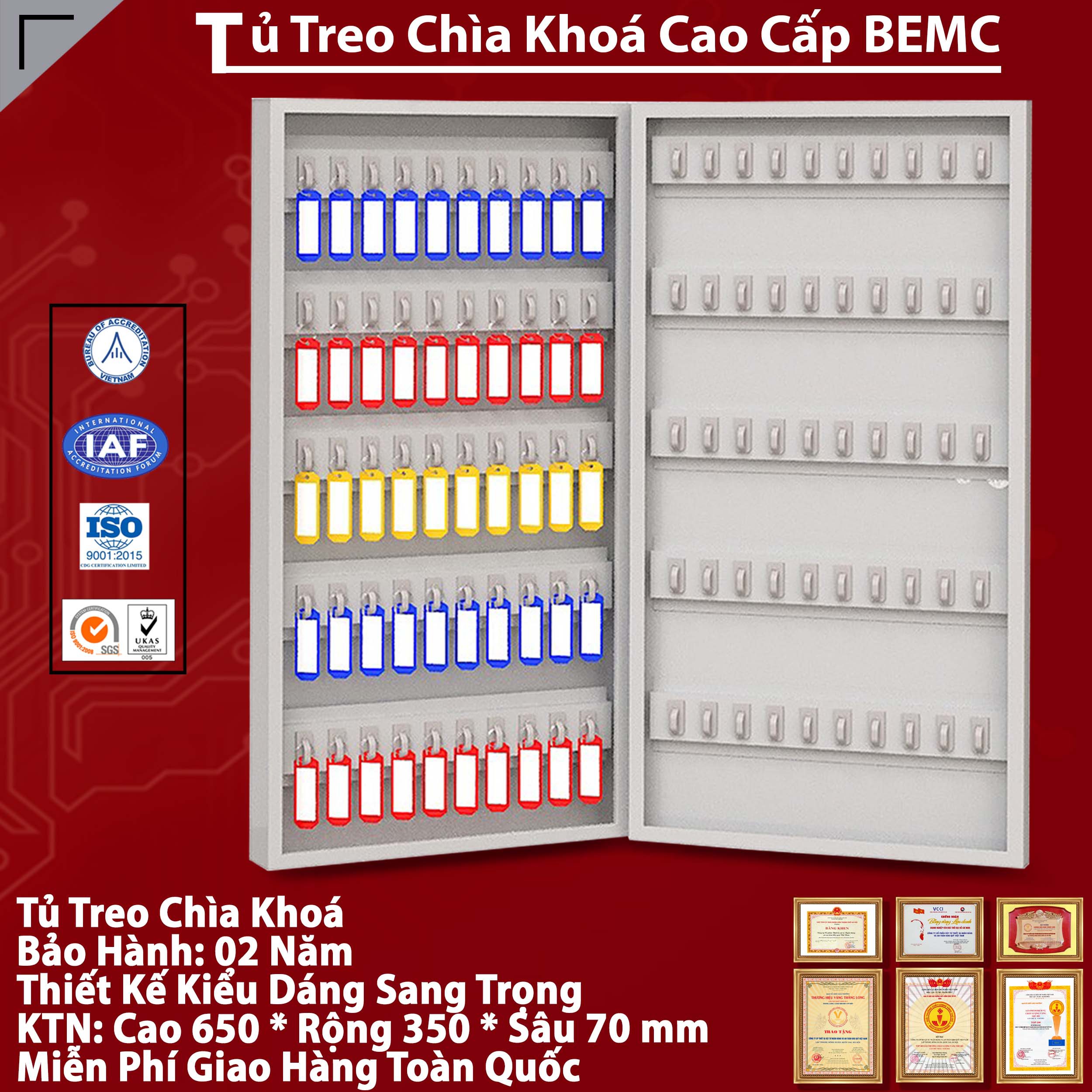 Tủ treo chìa khóa BEMC-100 giá tốt