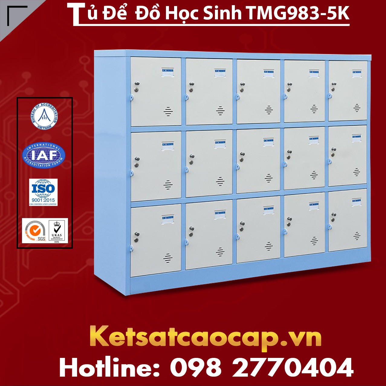  Tủ Locker 15 ngăn TMG983-5K
