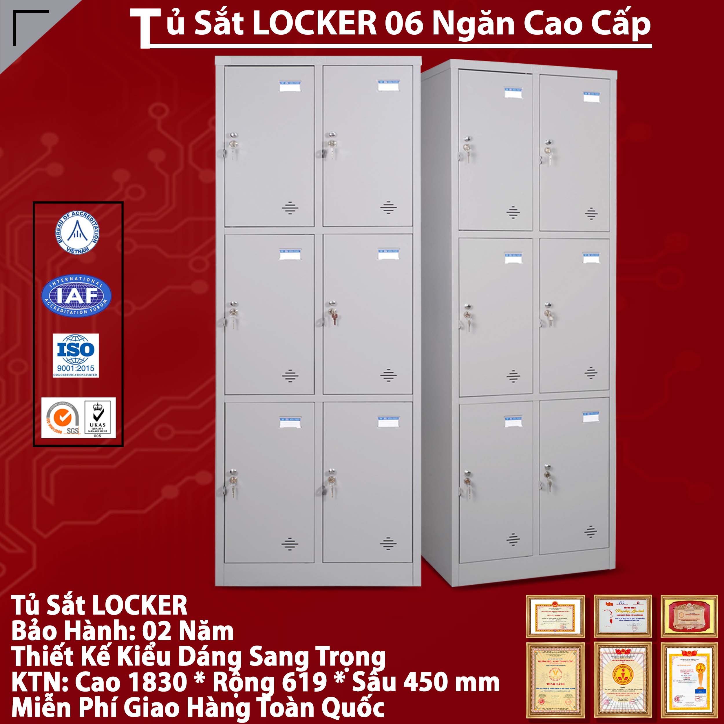 Tủ locker TU983-2K