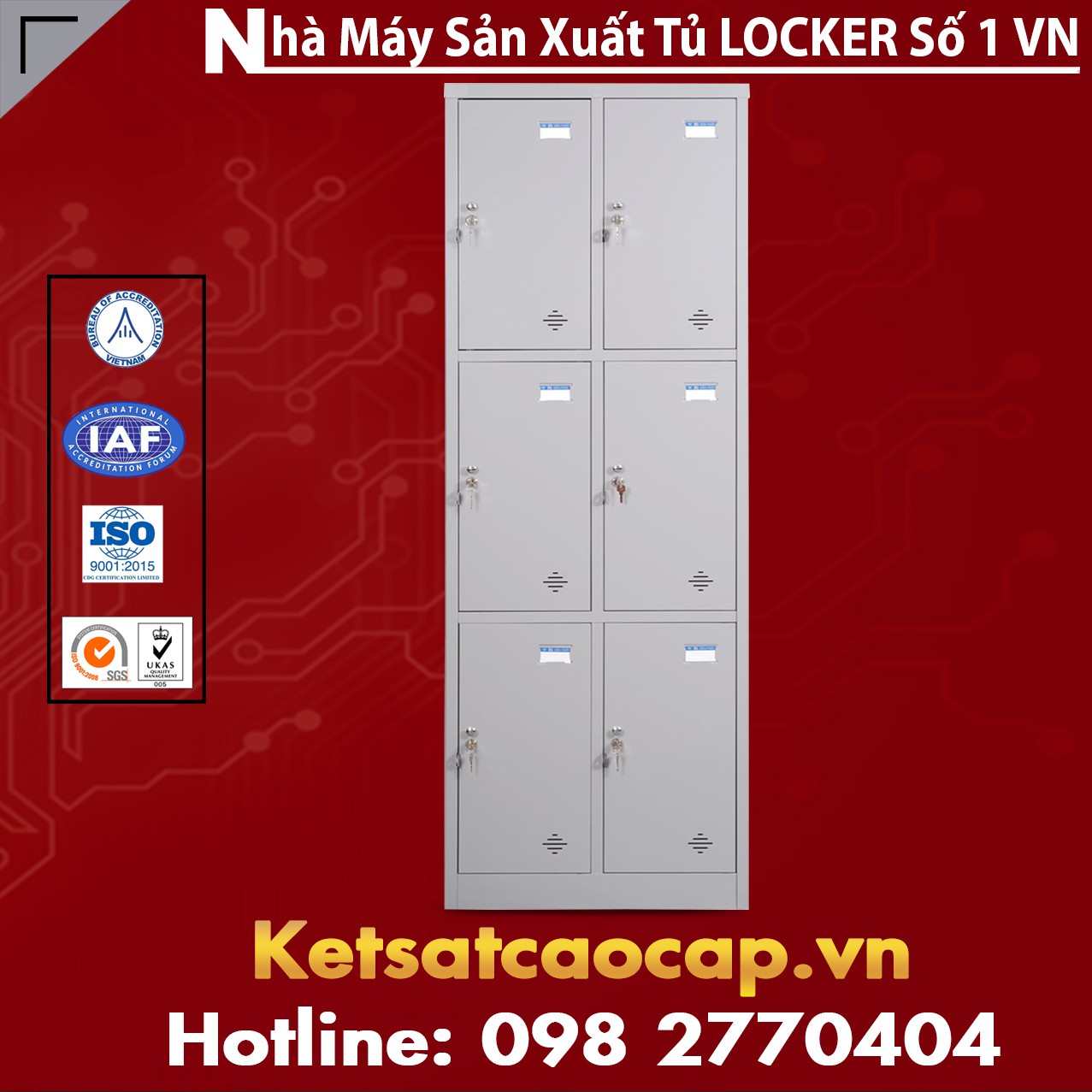  Tủ locker 6 ngăn kiểu TU983-2K – Tủ Cá Nhân