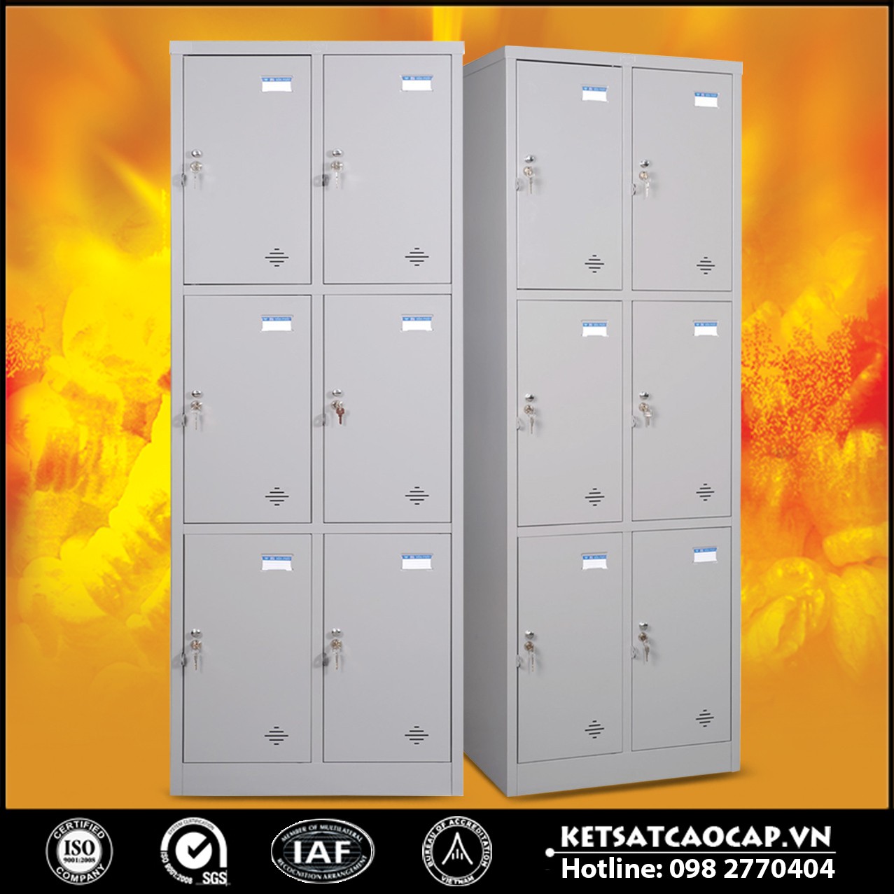 Tủ sắt locker TU983-2K - Tủ locker giá rẻ