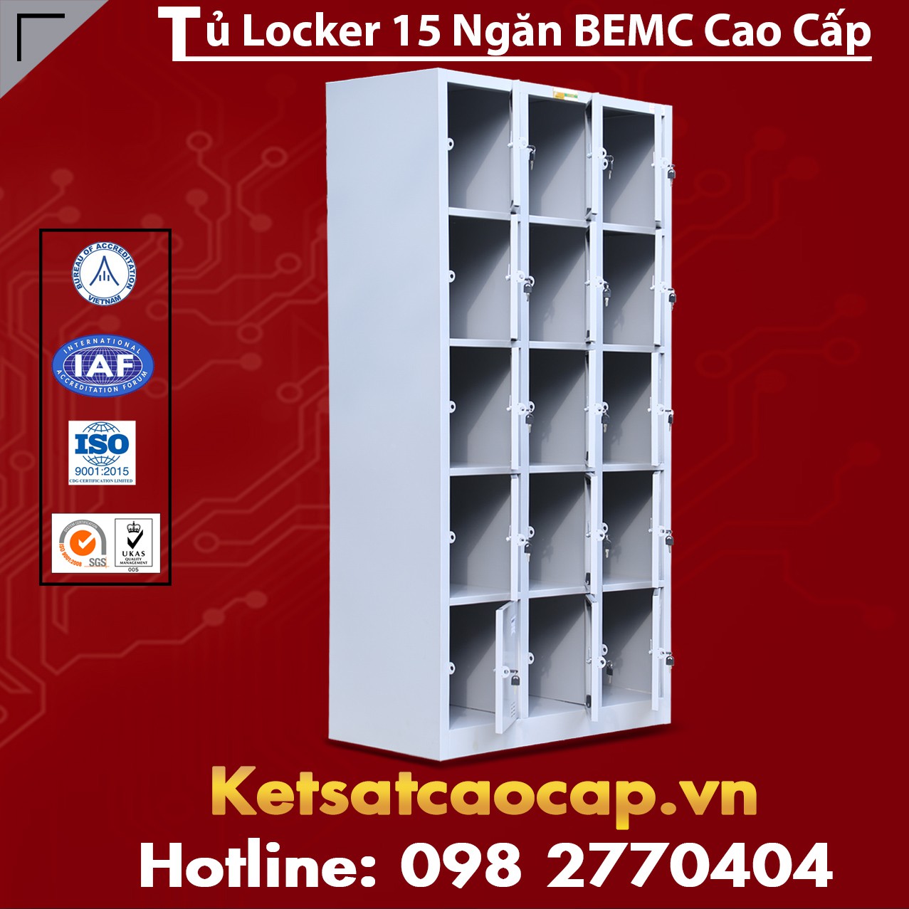 Tủ Locker BEMC 15 Ngăn