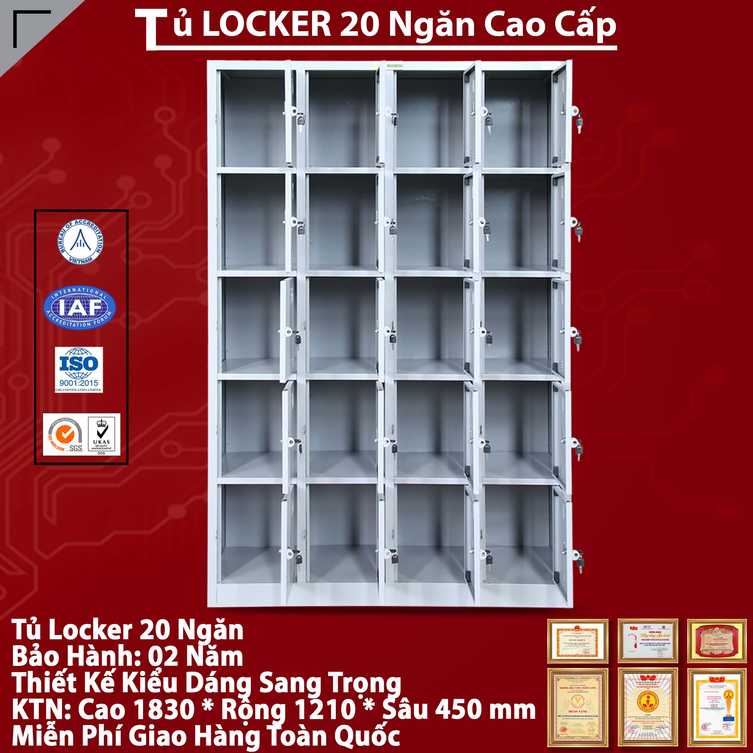 Tủ Locker BEMC 20 Ngăn