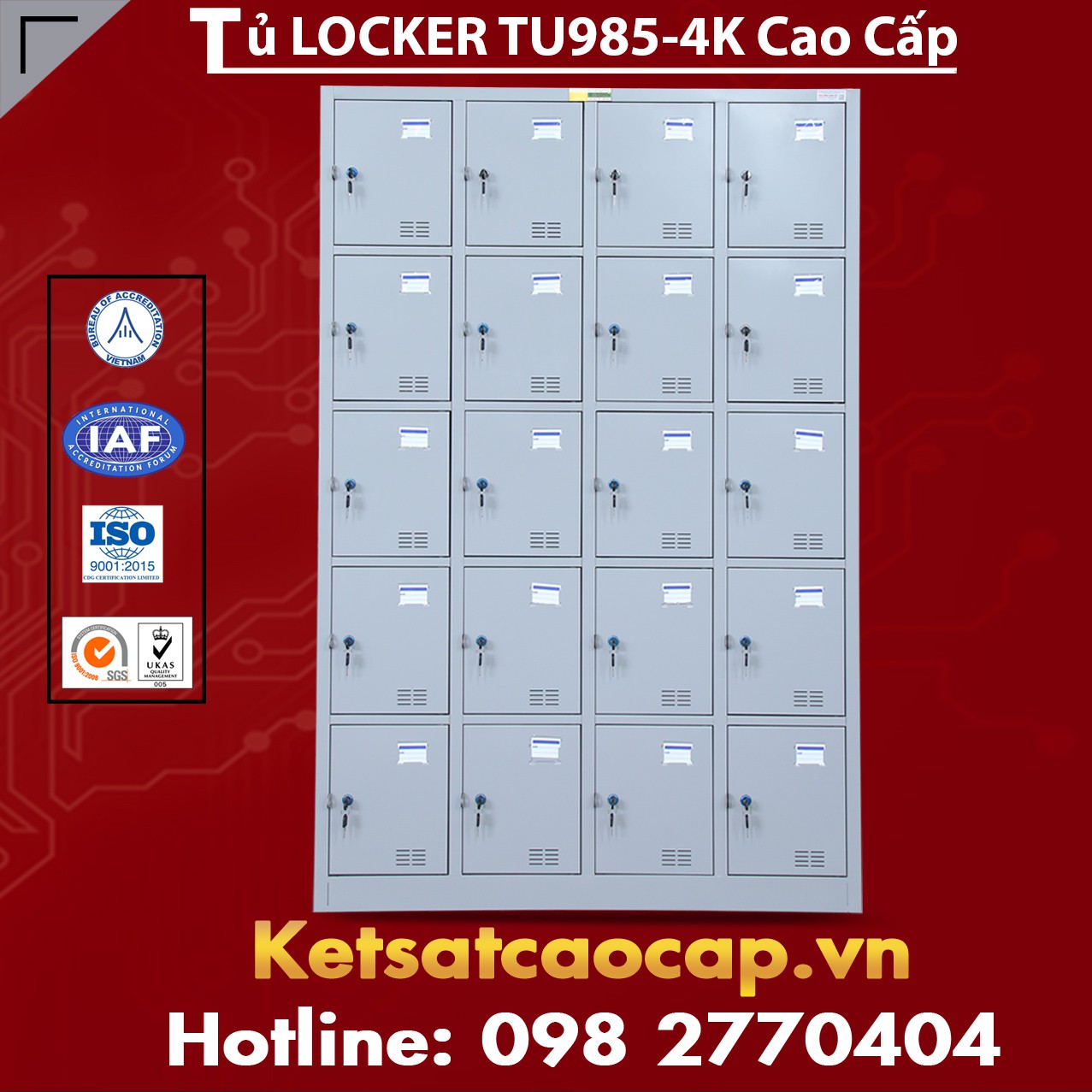 Tủ Locker TU985-4K Cao Cấp