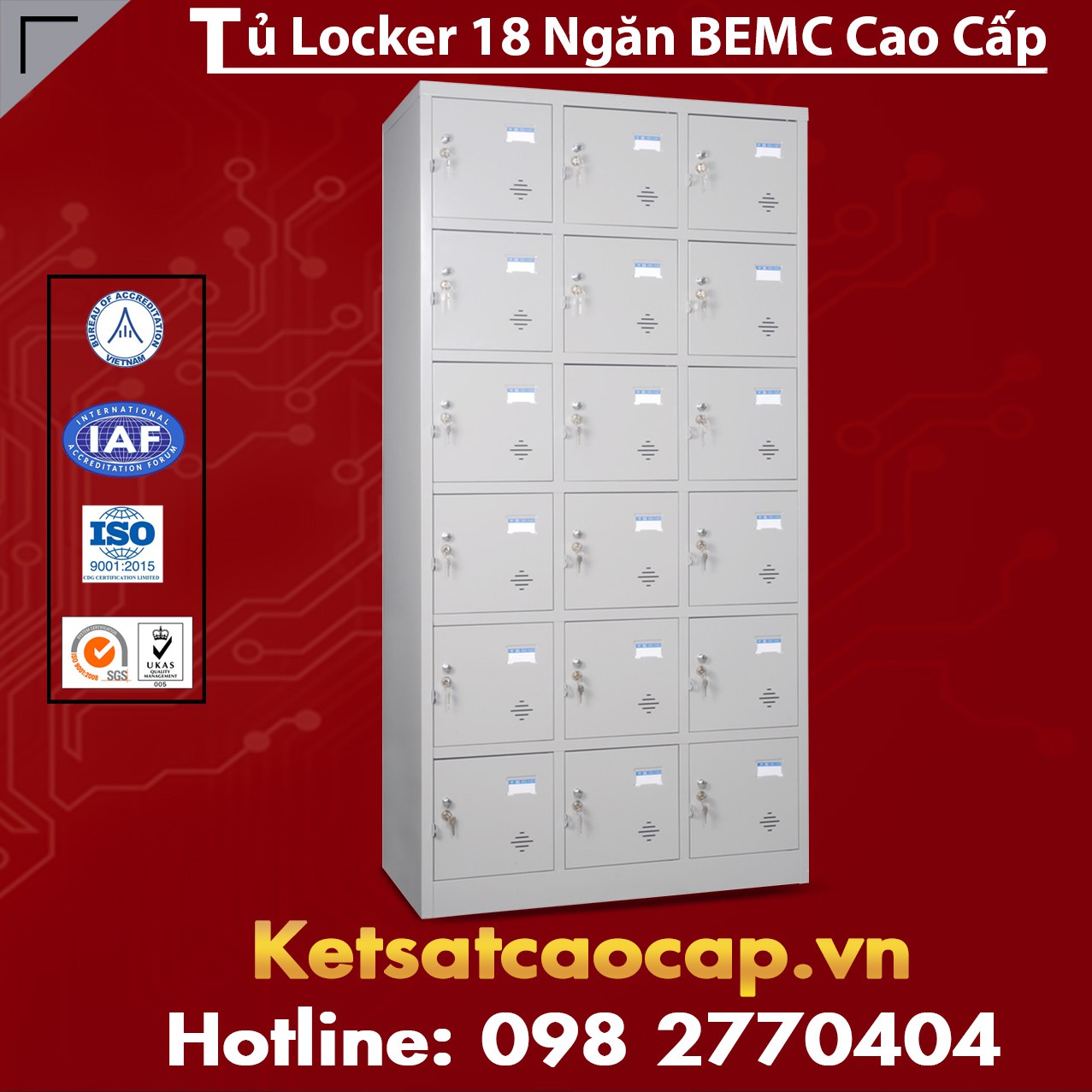 Tủ Locker BEMC 18 Ngăn