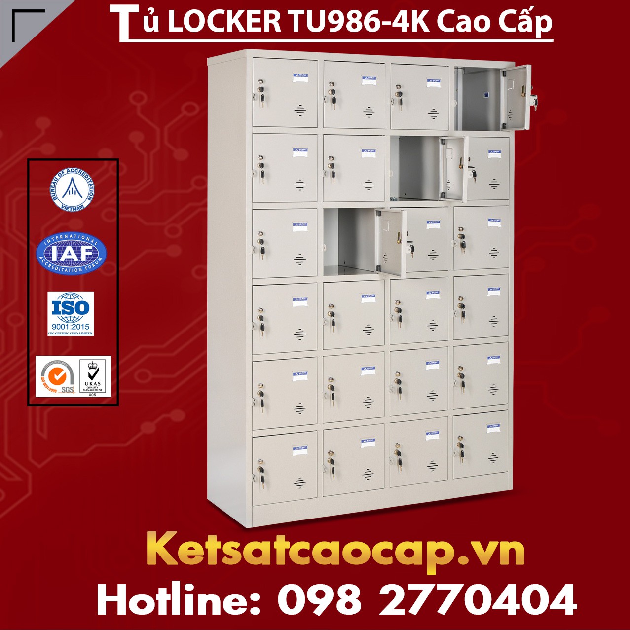 Tủ locker 24 ngăn TU986-4K 