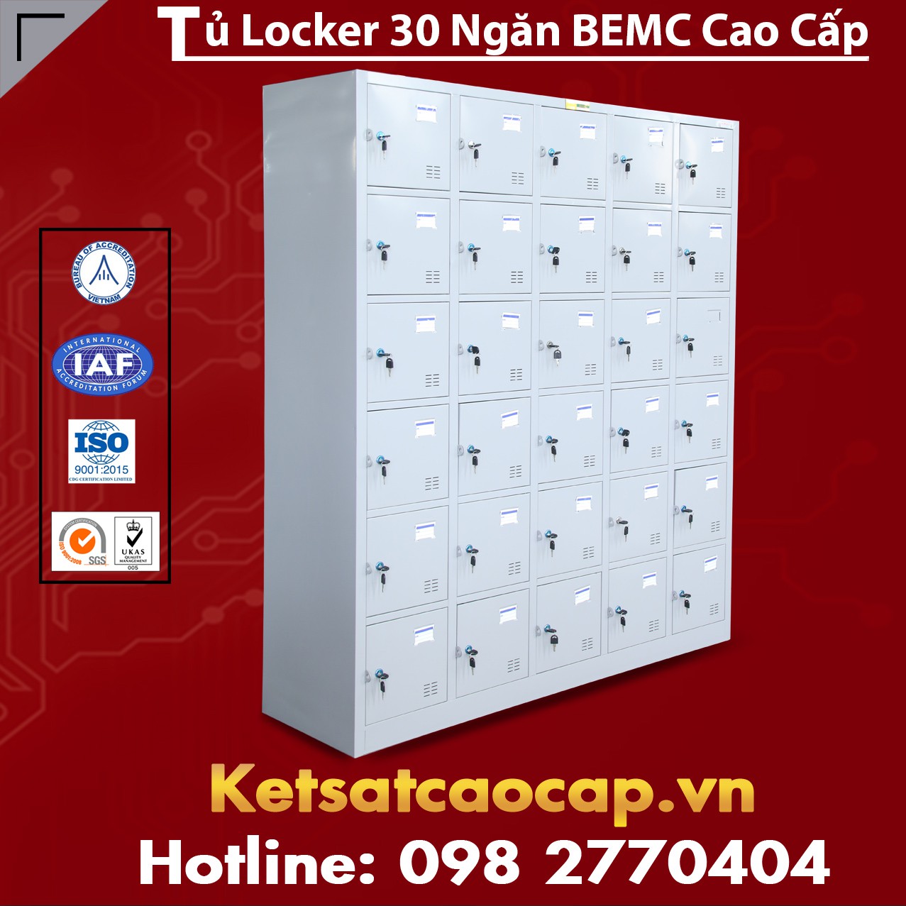 Tủ Locker BEMC 30 Ngăn
