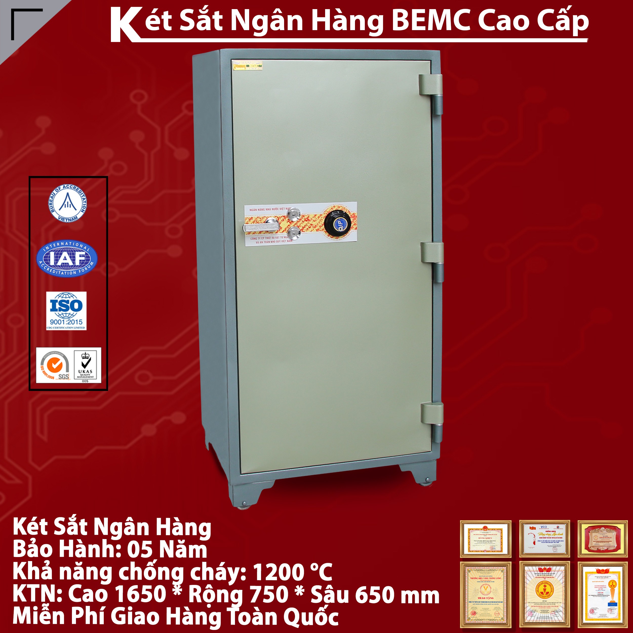 Két Sắt Ngân Hàng BEMC 1650DK