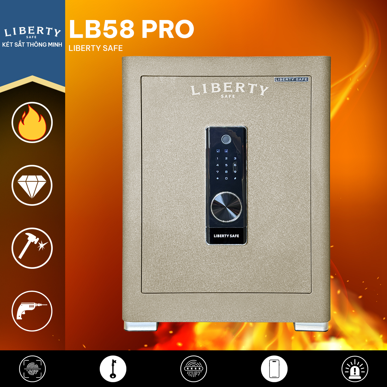 Két Sắt Thông Minh LB58 PRO